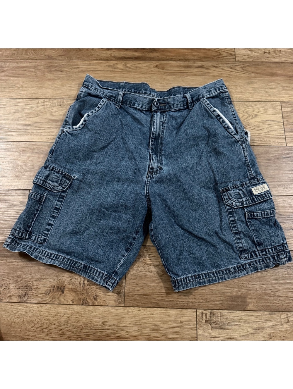 Wrangler Men's Denim Cargo Shorts Blue Size 38